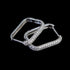 Exquisite Micro Pave 14K White Gold Plated Rectangular Cubic Zircon Hoop Earring